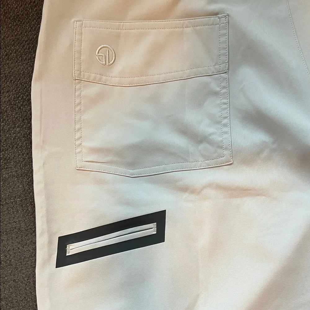 Classic Cream Men's Flat Front Shorts